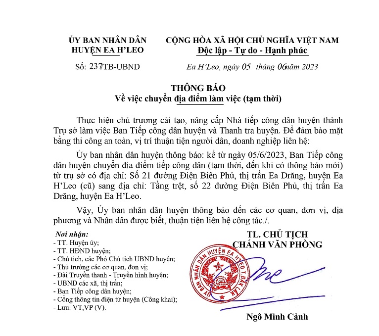 THONG BAO CHUYEN TRU SO LAM VIEC-BTCD